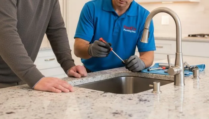 plumber-repairing-brushed-chrome-kitchen-faucet-with-homeowner-faucet-cartridge-replacement