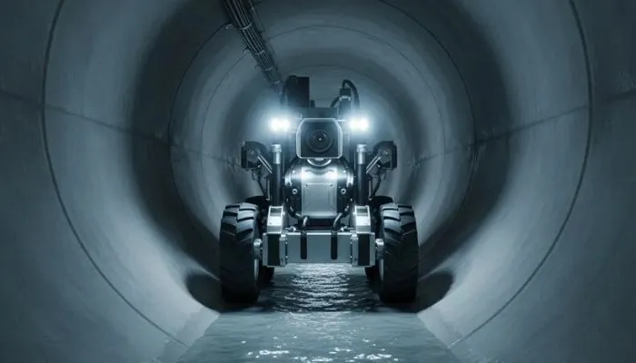 robotic-sewer-camera-inspecting-large-pipe-main-drain-line-video-inspection-service-area